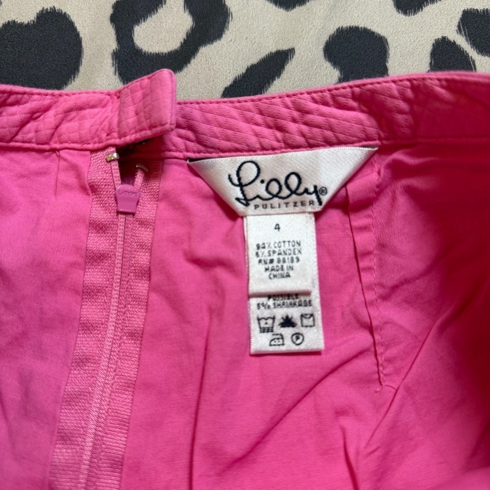 💖 Lilly Pulitzer Preppy Pink Tennis Skort | Lime Green Trim | Size 4 - Picture 11 of 11